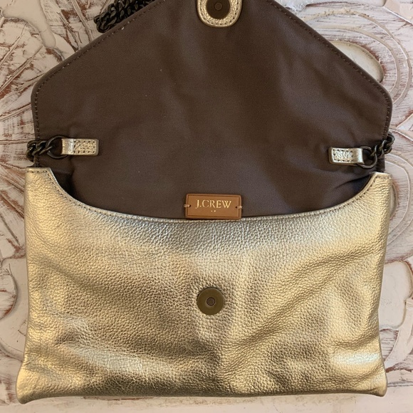 J. Crew gold envelope clutch - Picture 3 of 7